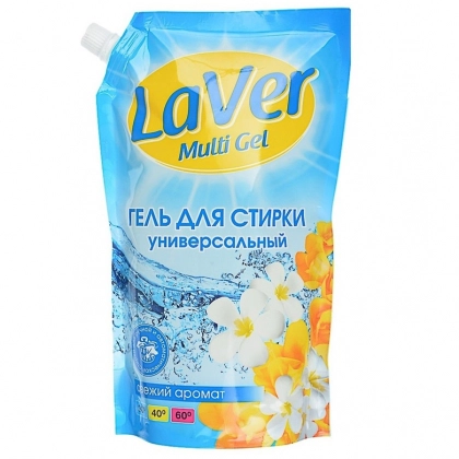 Гель для стирки белых и цветных тканей LaVer Multi (1 литр, дой-пак)