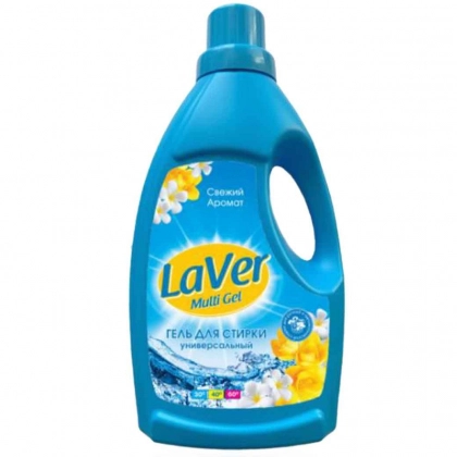 LaVer Multi (950 ml, plastik butilka) – oq va rangli matolarni yuvish uchun gel