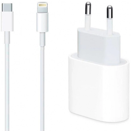 Apple 20W USB-C and USB-C to Lighting (yevropa vilkali) zaryadlovchisi