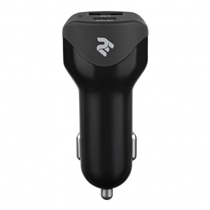 Автомобильное зарядное устройство 2E DUAL USB CAR CHARGER, POWER DELIVERY, USB 2.4A, 30W, BLACK 2E-ACR18WQC