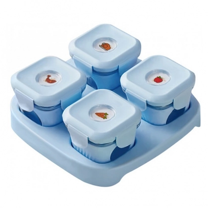 Xiaomi Kalar Food Box (4 dona) Blue bolalar konteyneri
