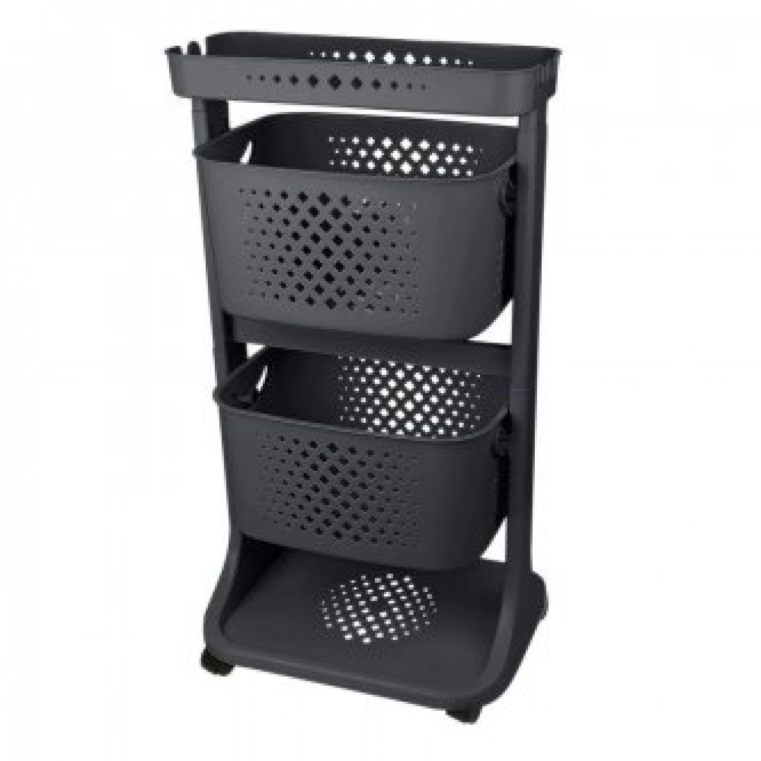 Kat Kat Basket Organizer No:4 Anthracite narsalar uchun javon