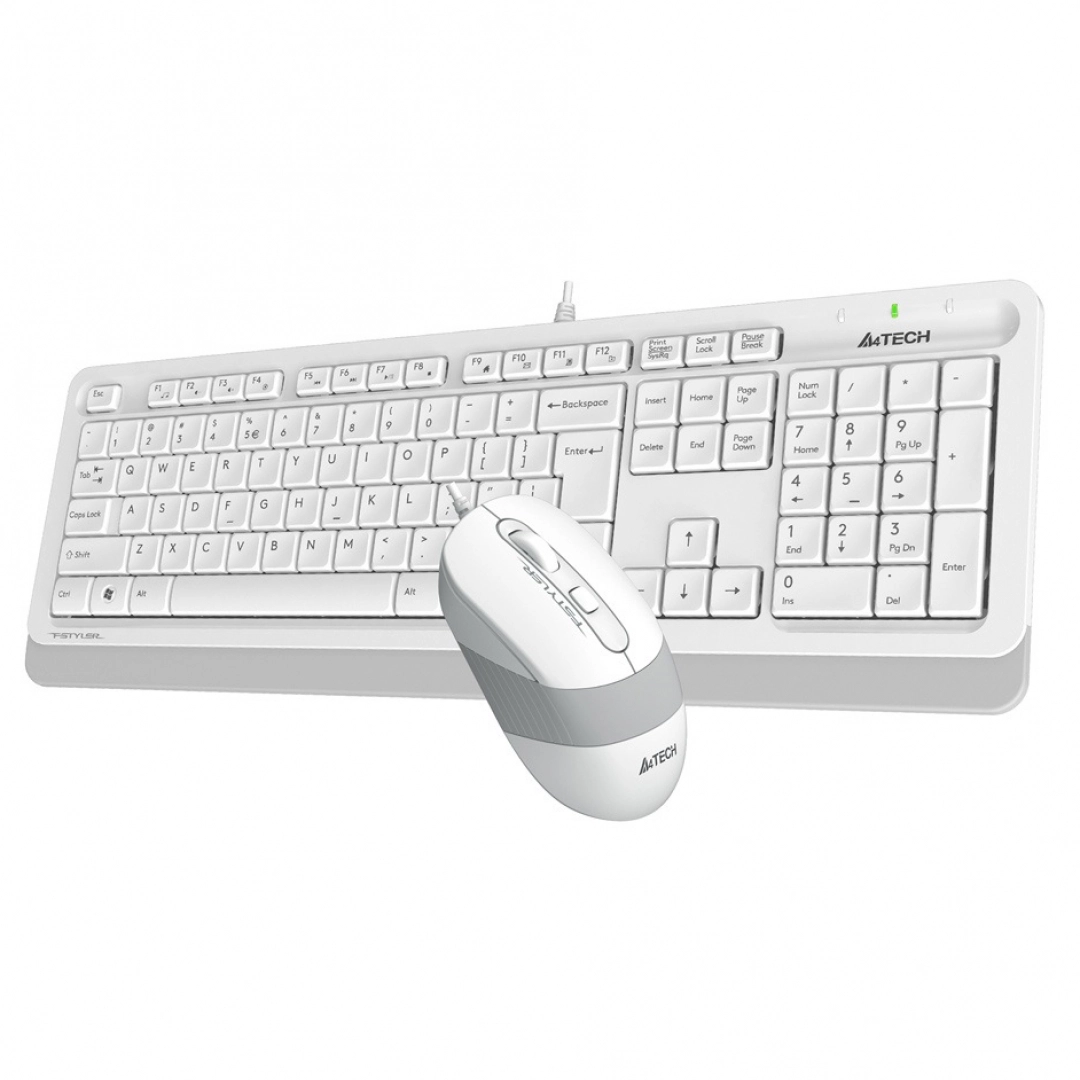 Клавиатура и мышь A4Tech F1010 USB White