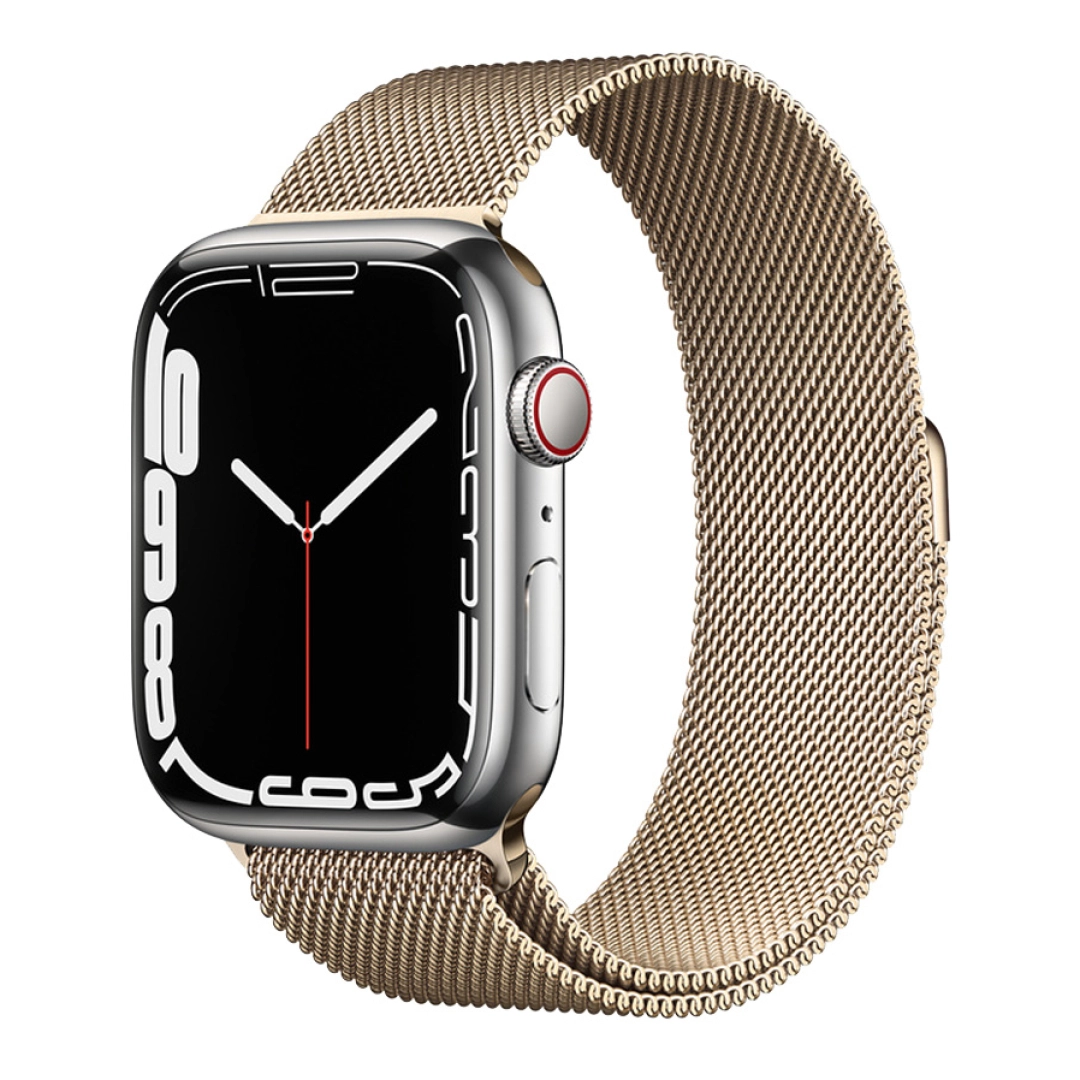 Apple Watch Series 7/45mm Milanese Gold smart-soati