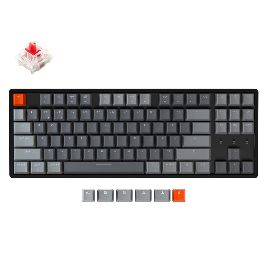 Keychron K8 87 Key Aluminum Frame Gateron RGB Red klaviaturasi