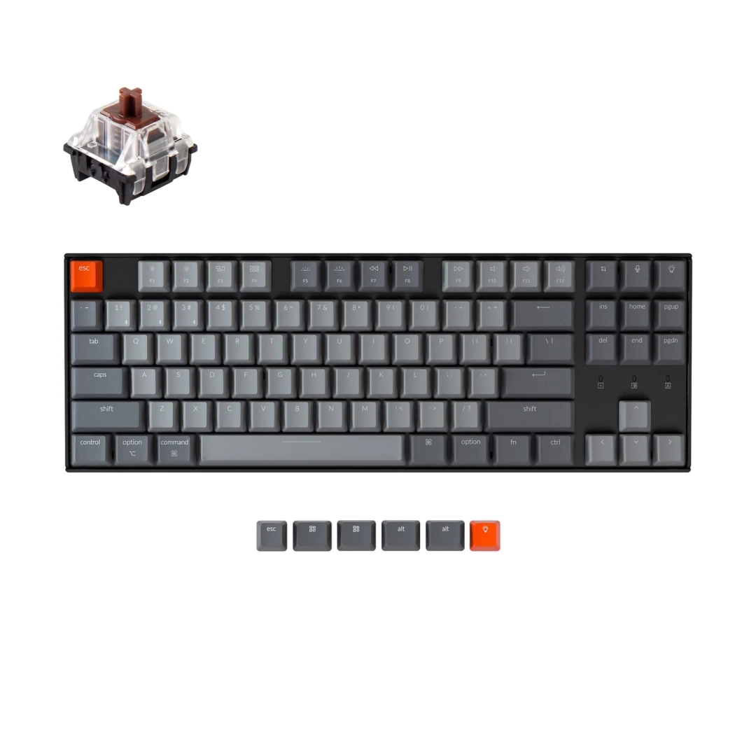 Keychron K8 87 Key HotSwappable Gateron Optical GB Brown klaviaturasi