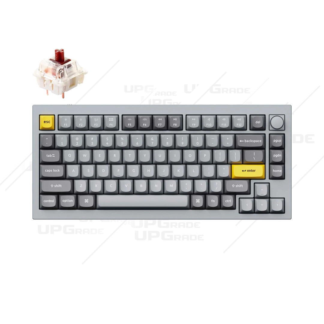 Клавиатура Keychron Q1 QMK Custom HotSwappable Gateron Phantom Brown Switch Full Assembled Space Grey RGB with Knob