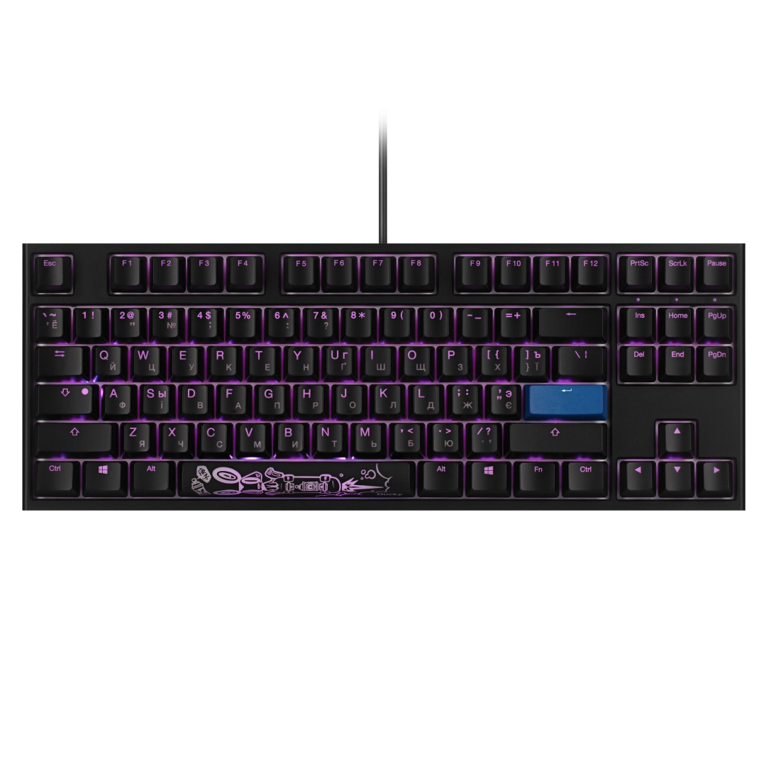 Ducky One 2 TKL RGB LED UA/RU Cherry Blue (Black-White) klaviaturasi