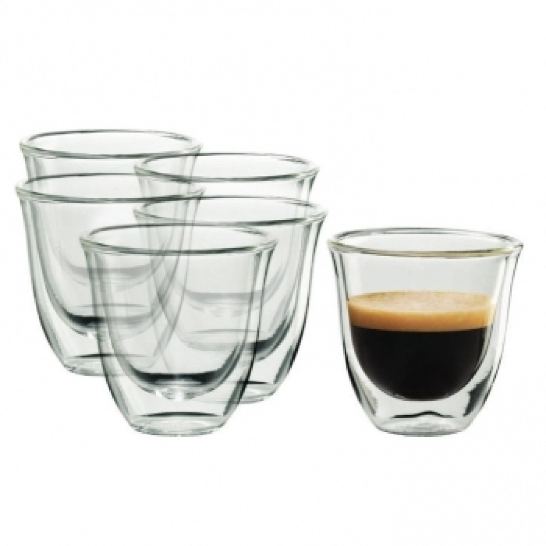 DeLonghi DLSC300 SET 6 Glasses Espresso 60ml kofe uchun stakanlar to'plami