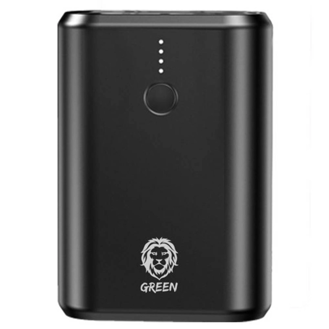 Power Bank Green Lion 10000 mAh PD 20W,Black tashqi akkumulyatori