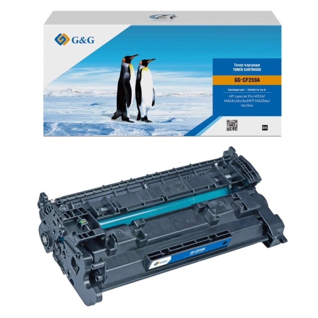 G&G (HP LaserJet Pro M304/404n/dn/dw, MFP M428dw/fdn/fdw) 3000 sahifa GG-CF259A qora toner kartriji