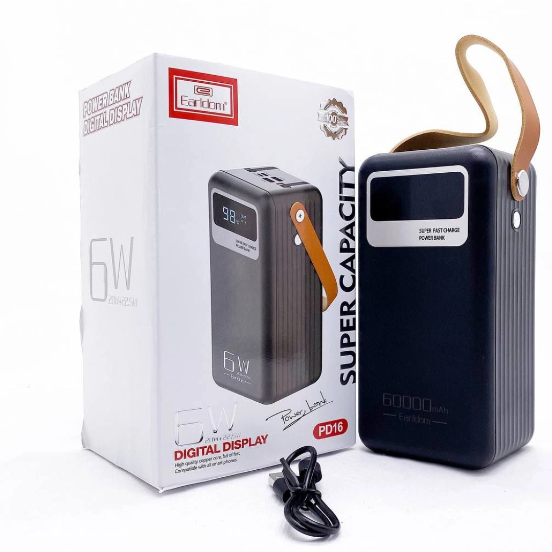 Powerbank Earldom PD-16 60000mAh 6W tashqi akkumulyatori