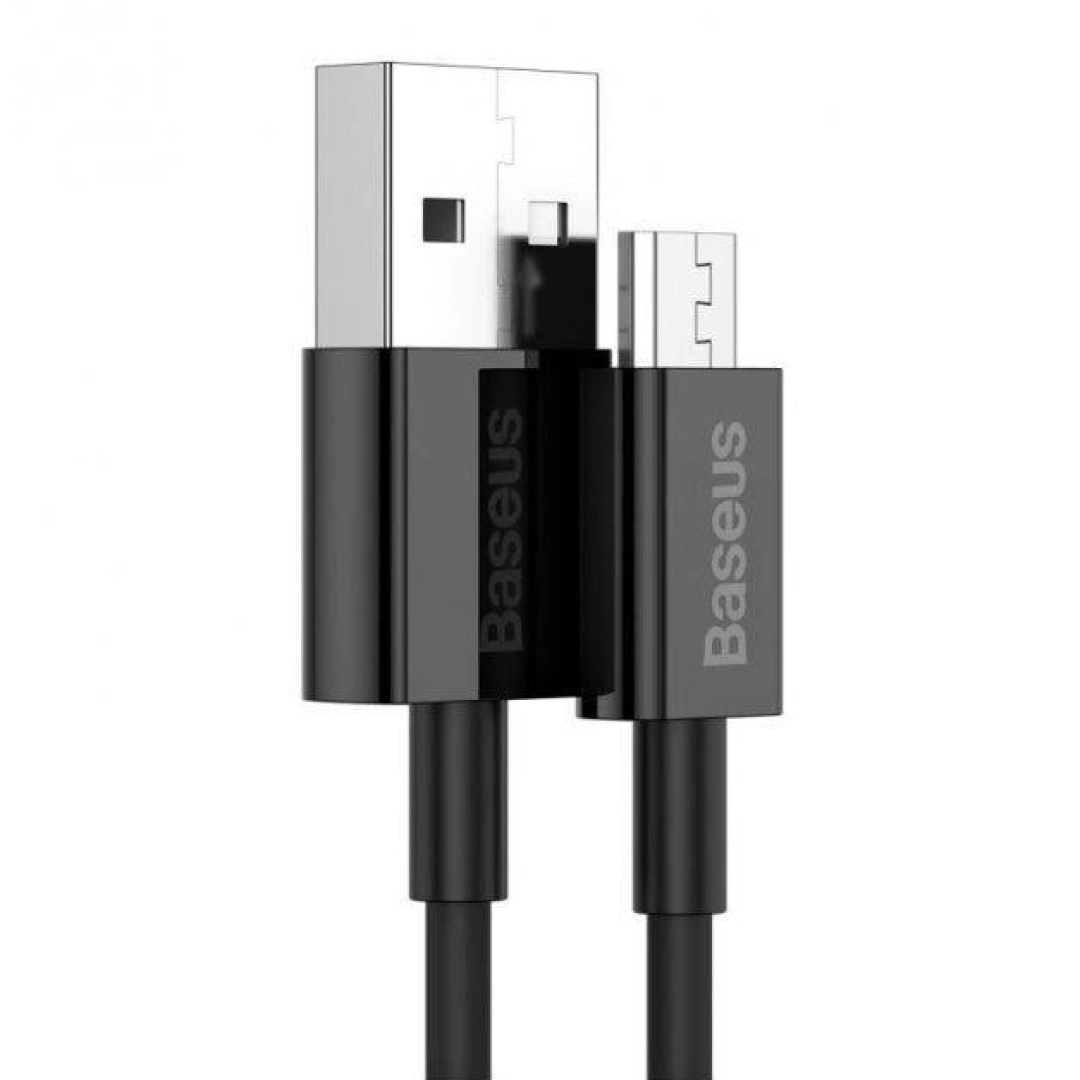 Baseus  Data Cable USB - Micro USB 2A 1m qora  kabeli