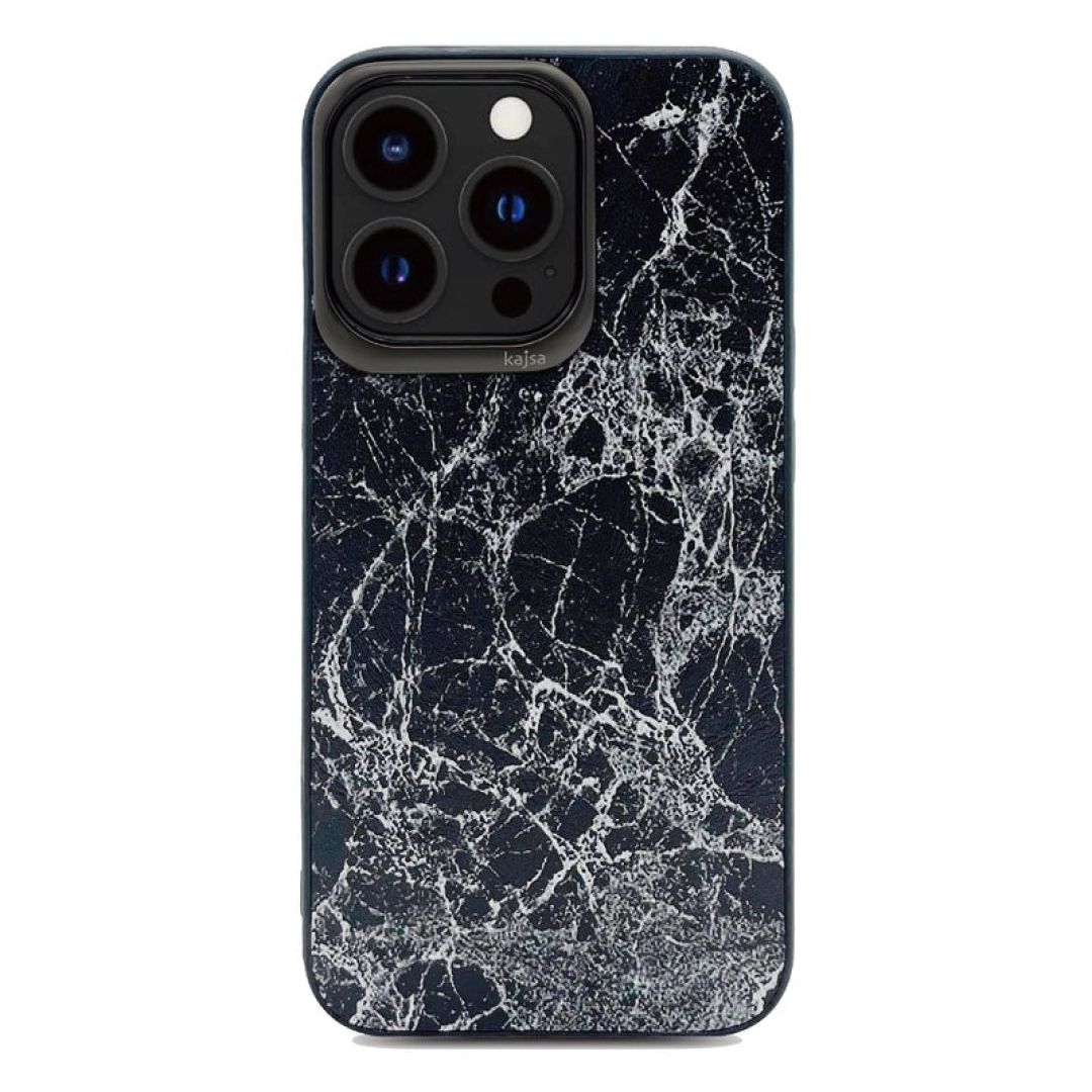 iPhone 13 Pro/13 Pro max uchun Kajsa Marble qora g'ilofi
