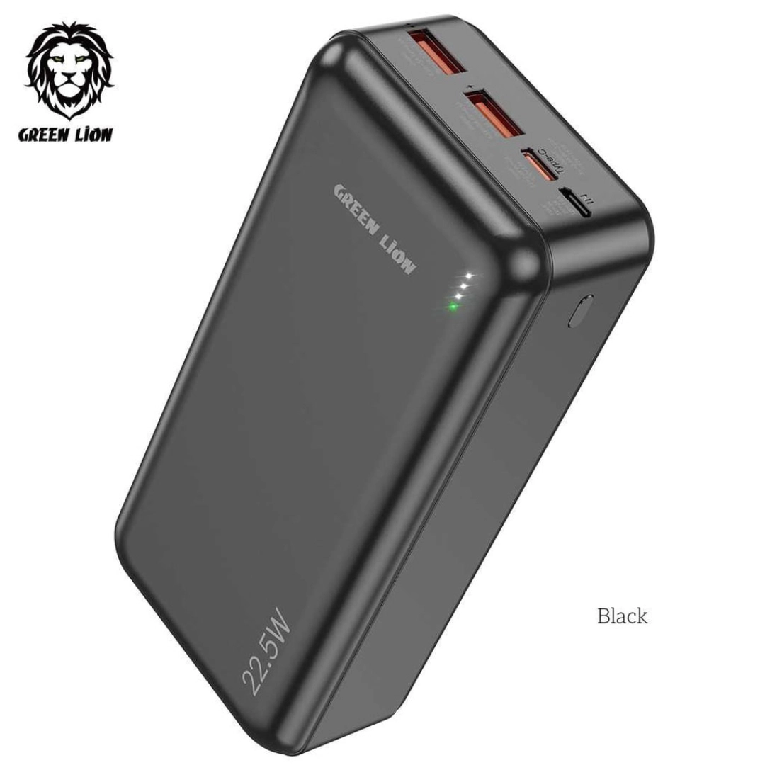 Green Lion PowerPack Fast Charge Power Bank 30000mAh PD 20W QC3.0 22.5W tashqi akkumulyatori