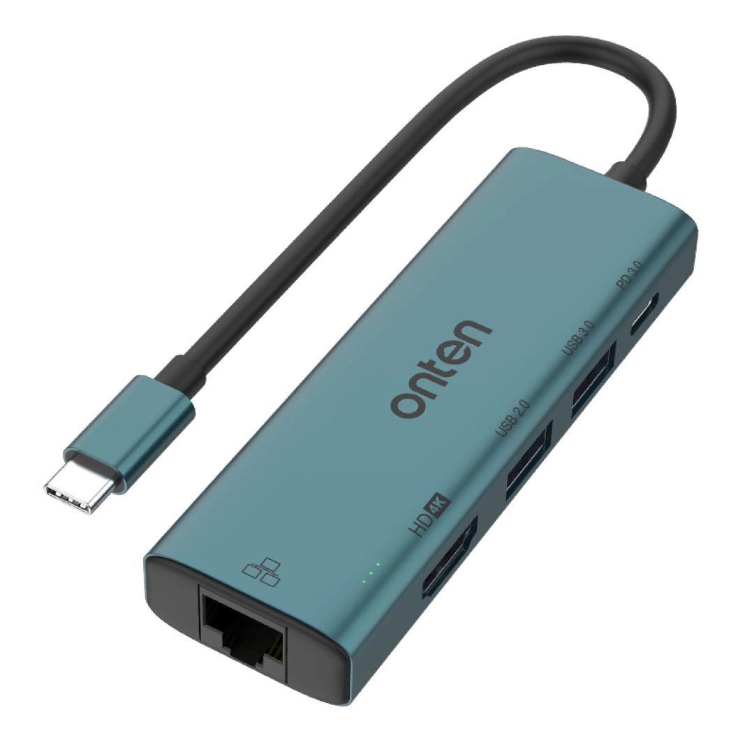 USB Hub Onten OTN-UC125 USB-C dan HDMI  USB-konsentratori