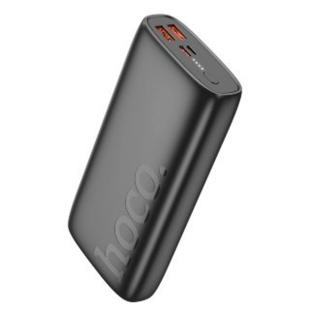 PowerBank 20000 mAh HOCO J122A Respect 22,5W + PD20W qora tashqi akkumulyatori