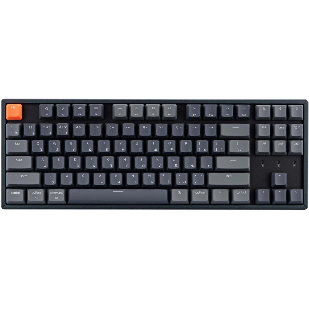 Клавиатура Keychron K8 Aluminum Frame 87 keys, Gateron Red, Hot-Swap, RGB, Black (K8J1_Keychron)