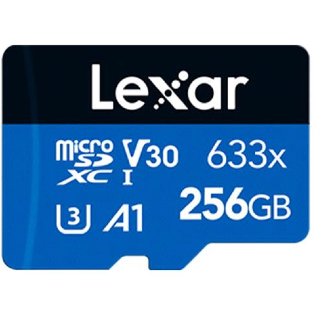 Lexar microSDHC Class 10 UHS Class 1 633x 256GB xotira kartasi