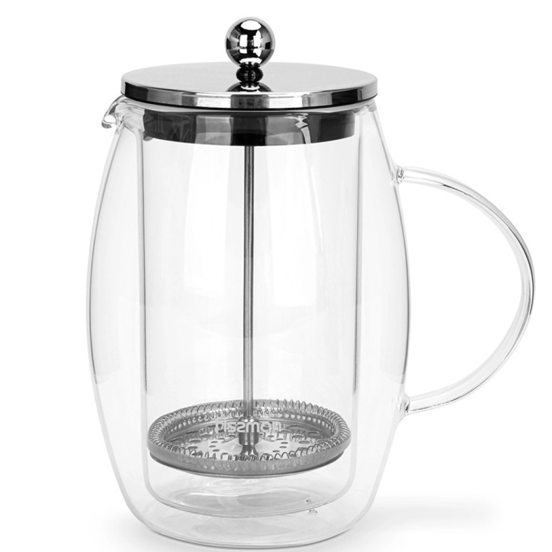 Fissman 1000 ml 2 qavatli French press kofe qaynatgichi