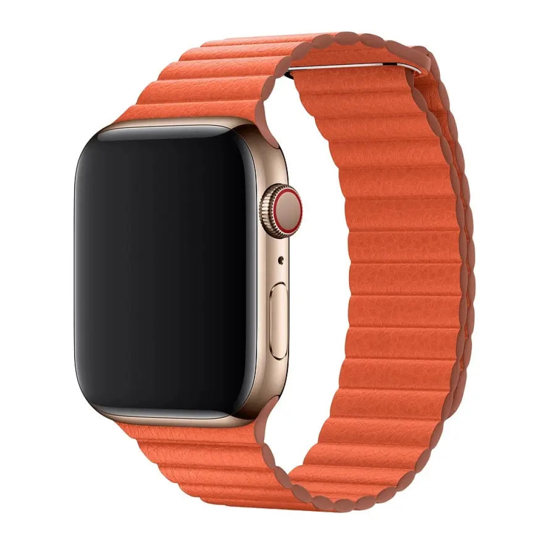 Leather Magnet Band iWatch 42-44mm olovrang charm tasmachasi