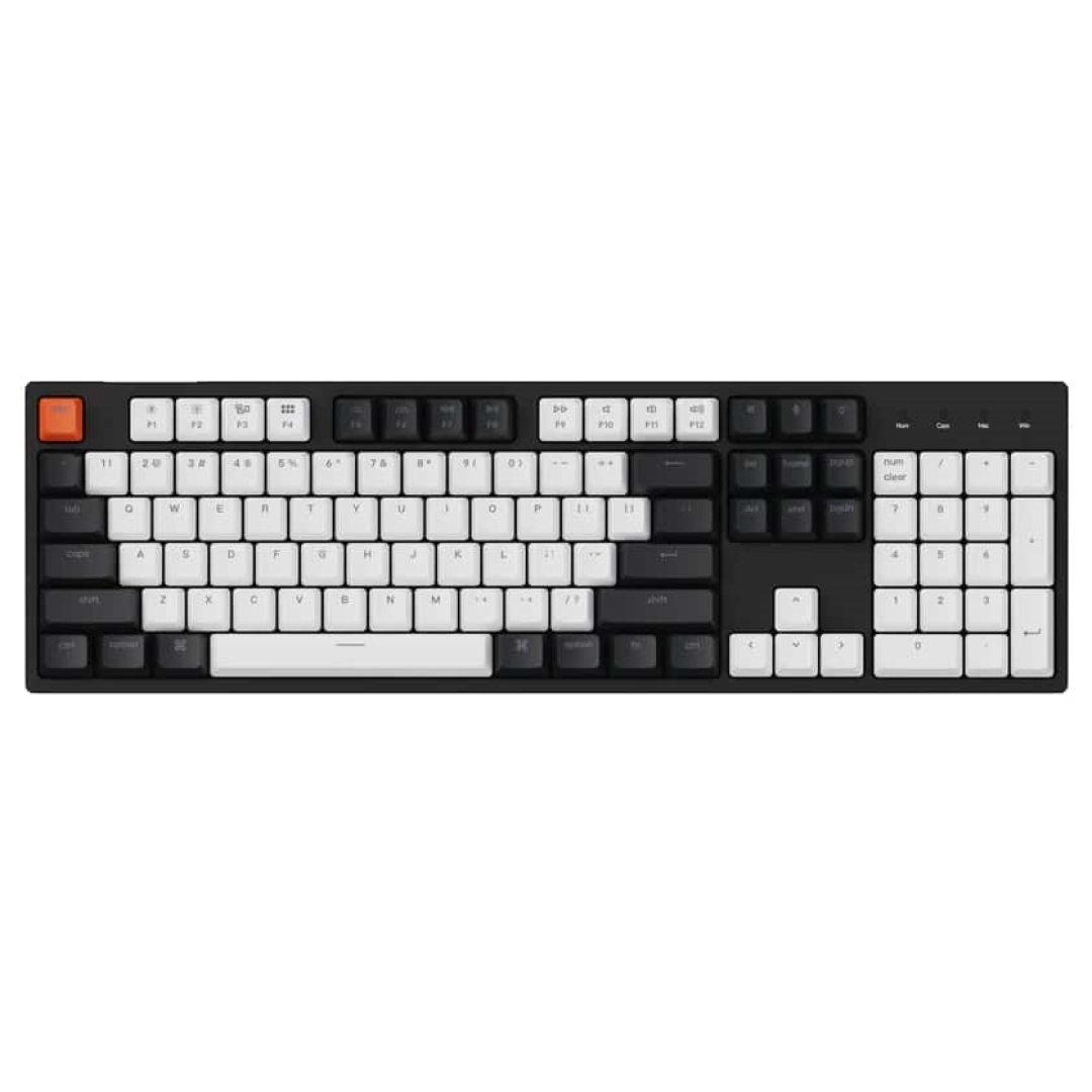 Клавиатура Keychron C2 104Key, Gateron G Pro Blue, Hot-Swap, USB-A, EN/UKR, RGB, Черный
