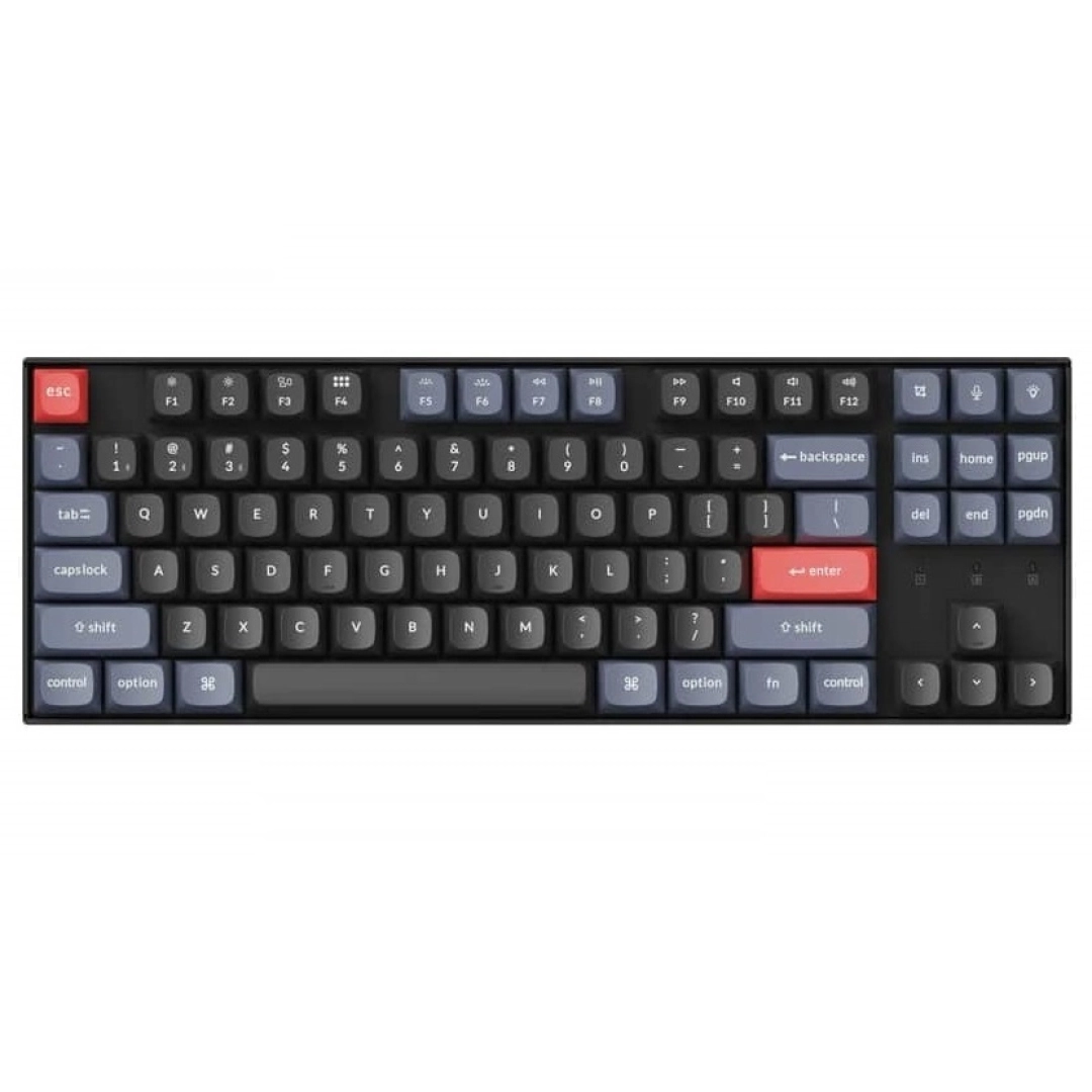 Клавиатура Keychron K8 87Key, Gateron G Pro Blue, Hot-Swap, BT/USB-A, EN/UKR, White Led, Черный