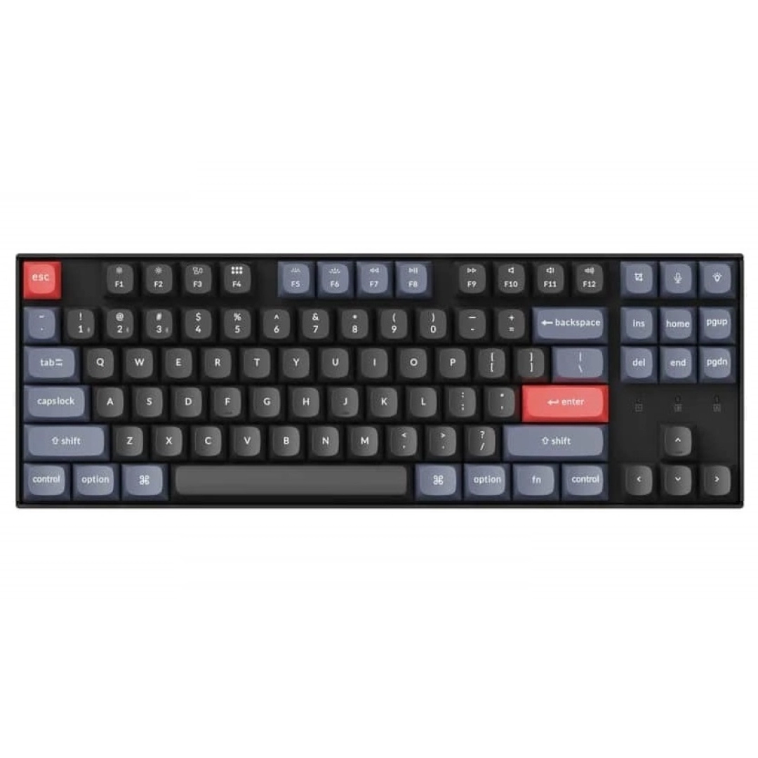 Клавиатура Keychron K8 87Key, Gateron G Pro Brown, Hot-Swap, BT/USB-A, EN/UKR, White Led, Черный