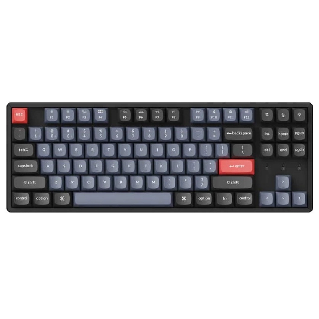 Клавиатура Keychron K8 87Key, Gateron G Pro Red, Hot-Swap, Aluminum Frame, BT/USB-A, EN/UKR, RGB, Черный