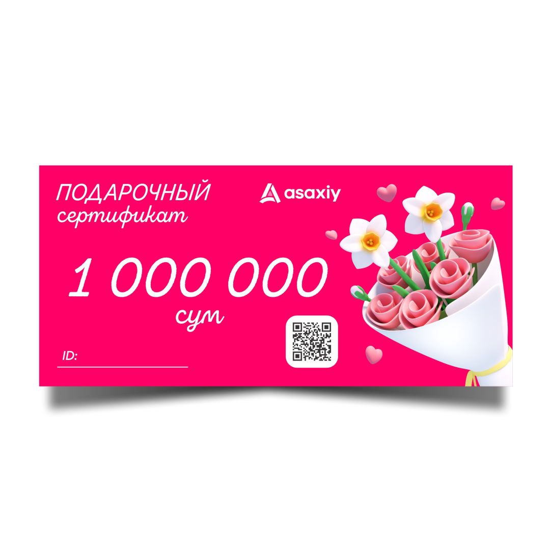 1 000 000 so'mlik sovg'a sertifikati