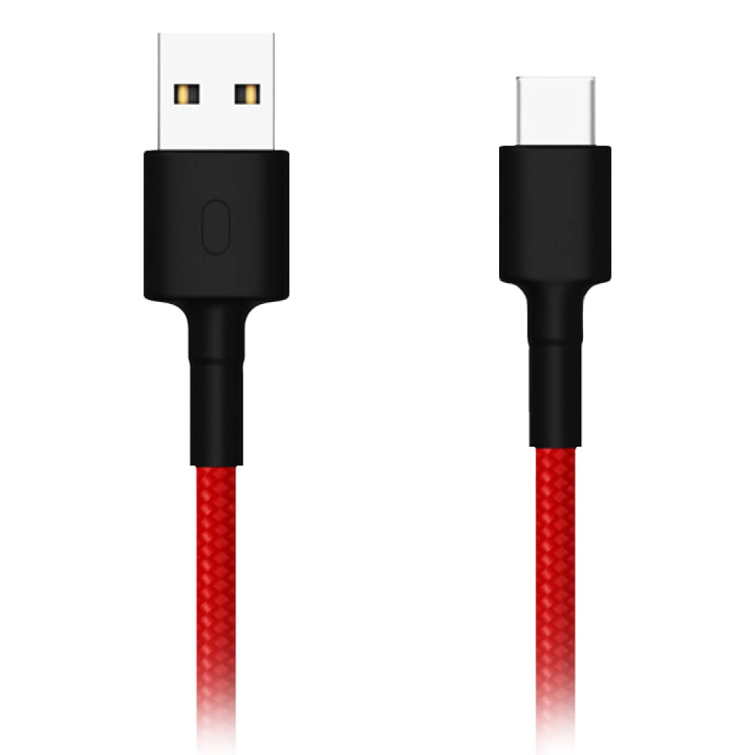 Mi Braided USB Type-C 100cm qizil kabeli