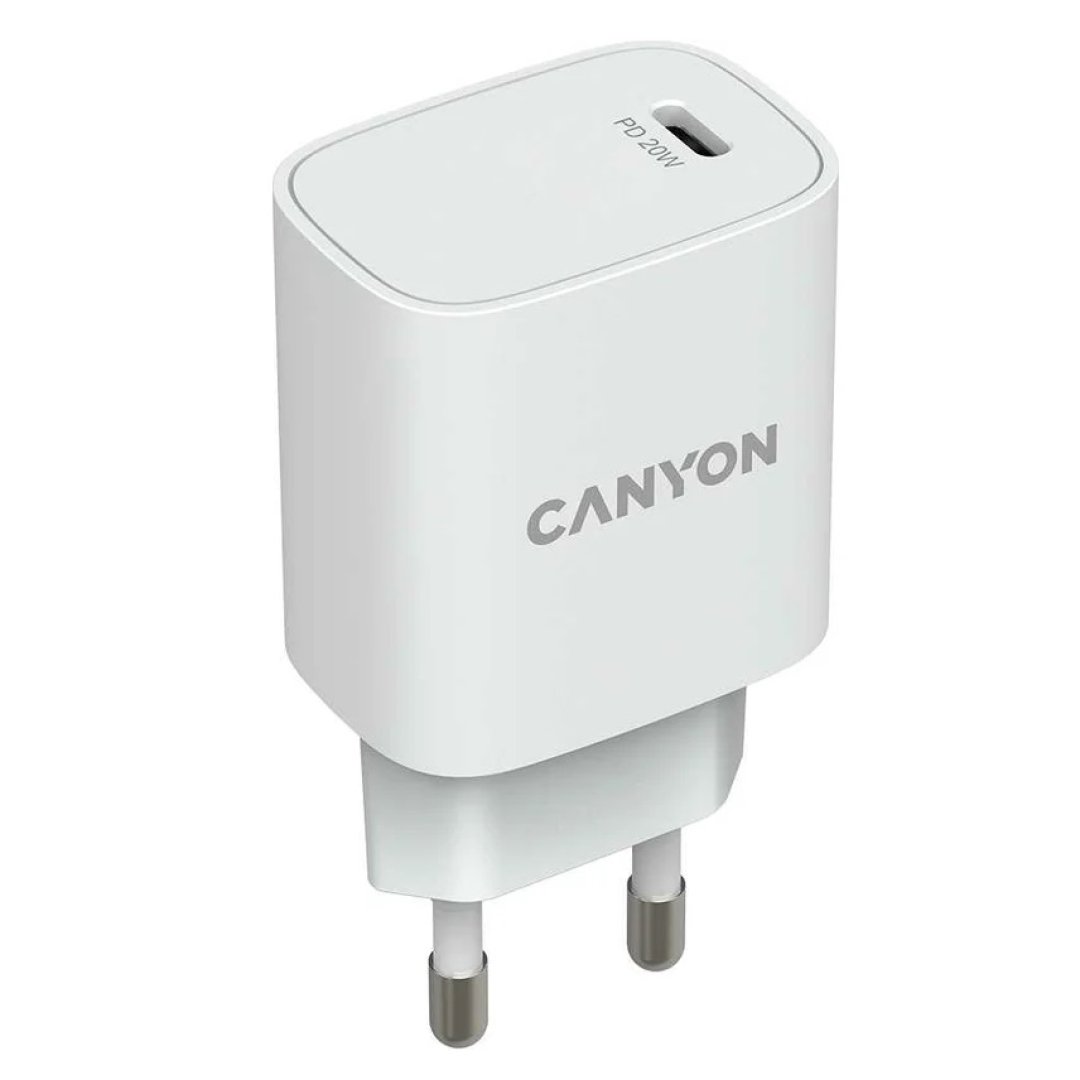 Сетевое зарядное устройство Canyon H20-02 белый