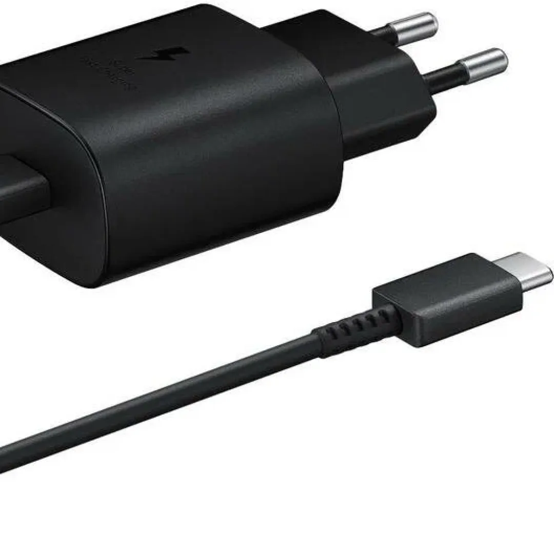 Samsung 25w Adapter EP-TA800 qora (Tezkor quvvatlash funksiyali) quvvatlash uskunasi