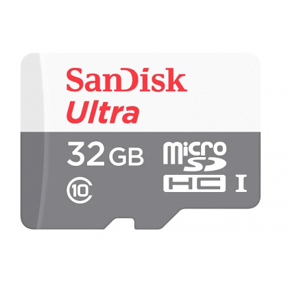 SanDisk Ultra microSDHC Class 10 UHS-I 80MB/s 32GB + SD adapter xotira kartasi