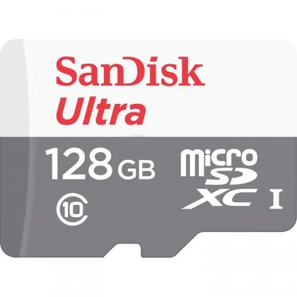 SanDisk Ultra microSDXC Class 10 UHS-I 80MB/s 128GB + SD adapter xotira kartasi