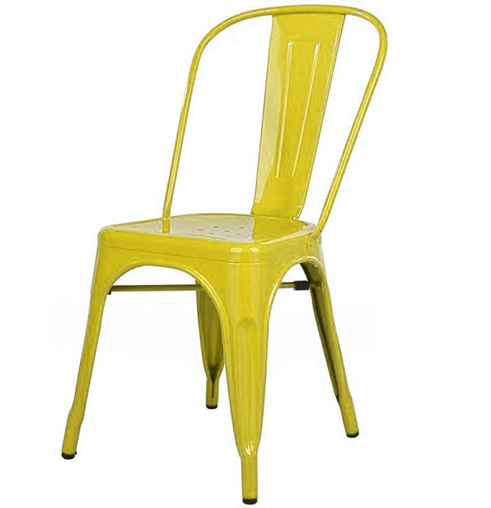 Стул собаки ярко желтый стул