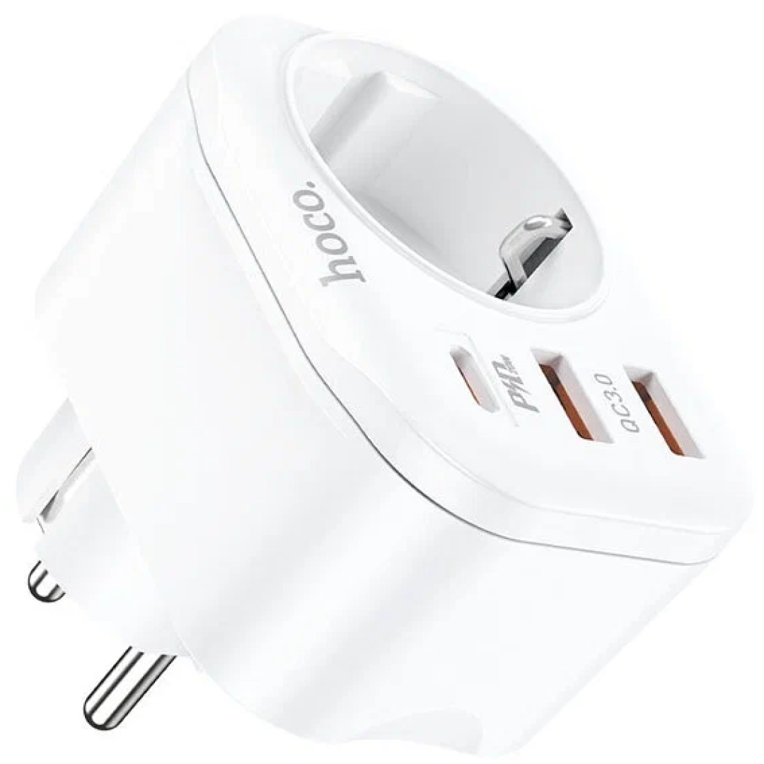 Hoco NS3 4000w oq ko'p funktsiyali rozetkasi