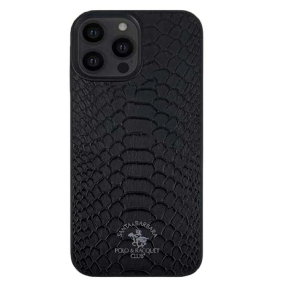 iPhone 15 Pro uchun Santa Barbara Polo Knight qora g‘ilofi