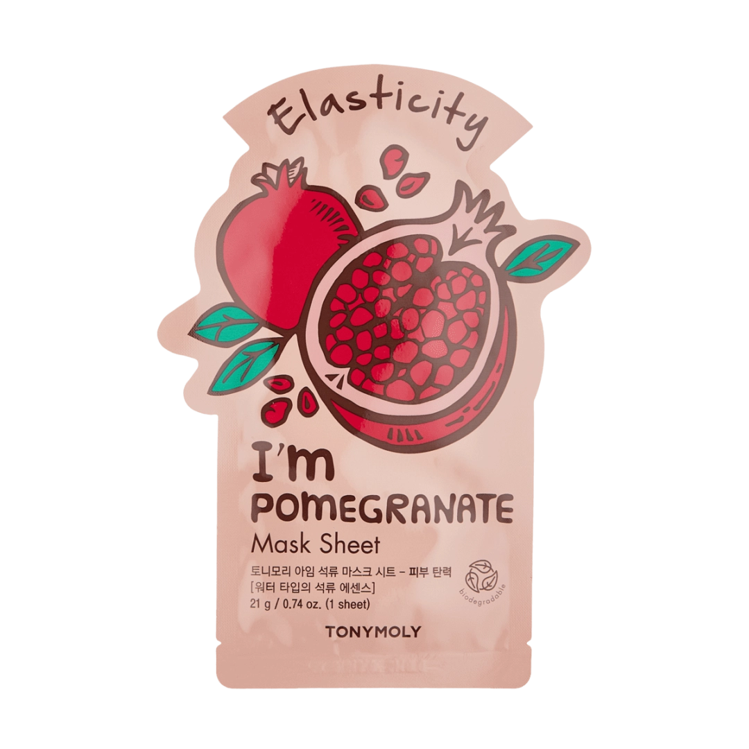 Anor ekstraktli yuz uchun mato niqobi I'M POMEGRANATE MASK SHEET - ELASTICITY
