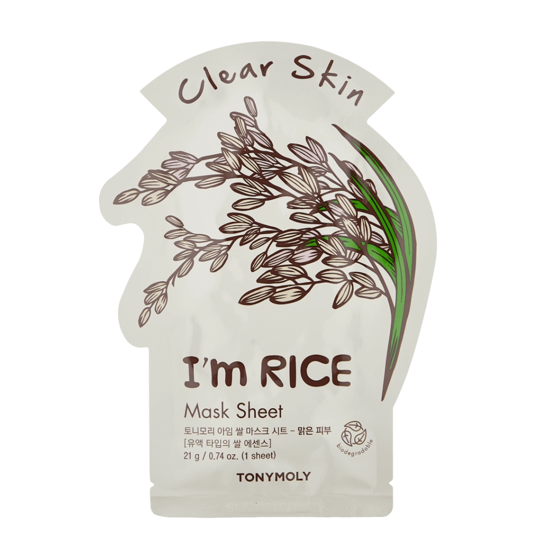 Guruch ekstraktli yuz uchun mato niqobi I'M RICE MASK SHEET - BRIGHTENING