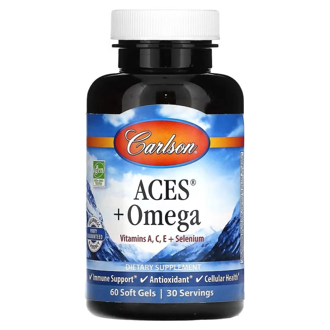 Carlson, ACES + Omega, 60 yumshoq tabletkalar (44400)