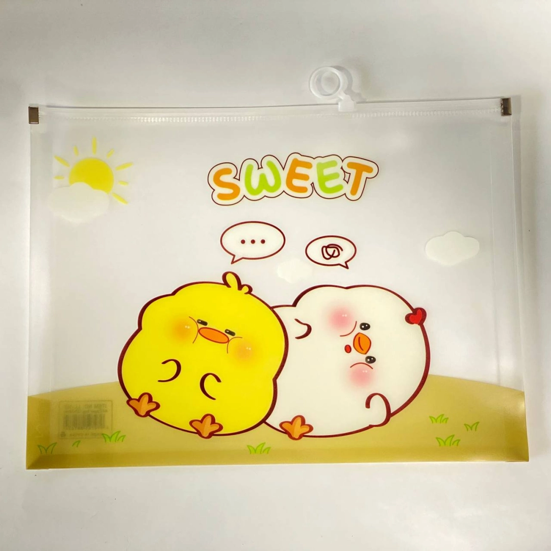 Sweet A4 kantselyariya papkasi, "Jo‘jalar" rasmi bilan, plastik