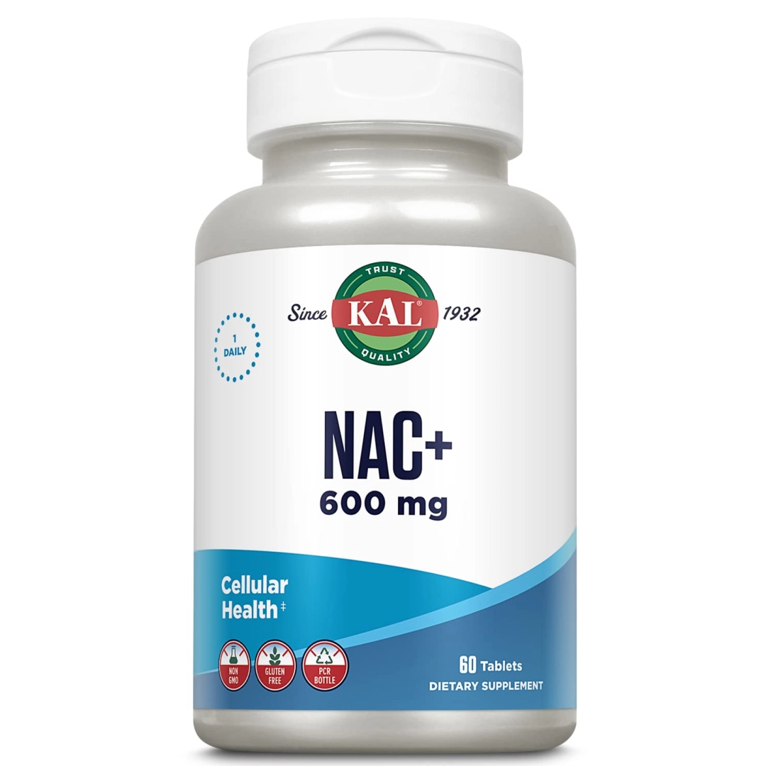 NAC+ (N-ACETYL L-CYSTEINE) 600 MG 60 TABLETS KAL (10307)