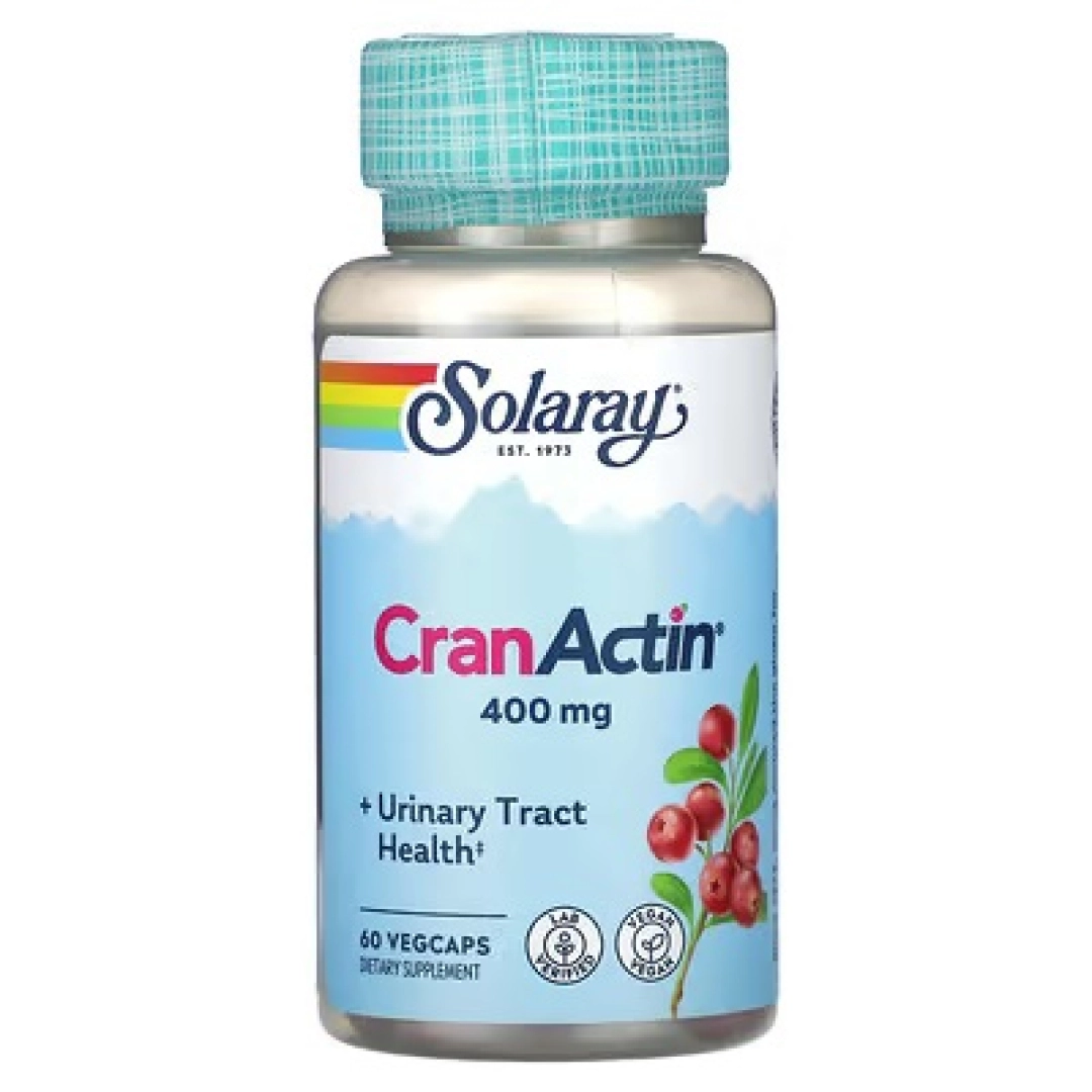 Solaray, CranActin, 400 mg, 60 vegetarian kapsula (00840)