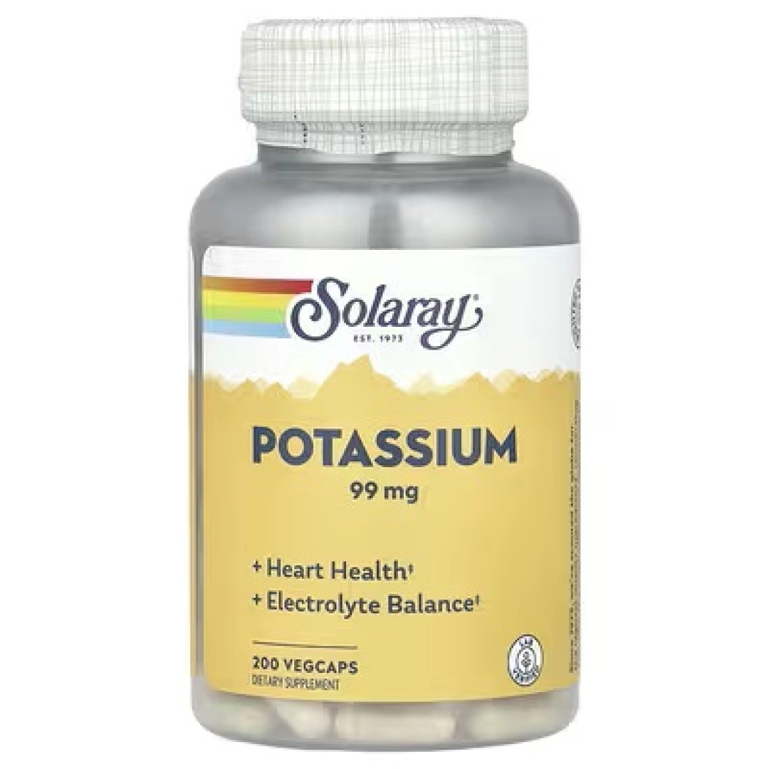Solaray, Kaliy, 99 mg, 200 o‘simlik kapsulasi VegCaps (04671)
