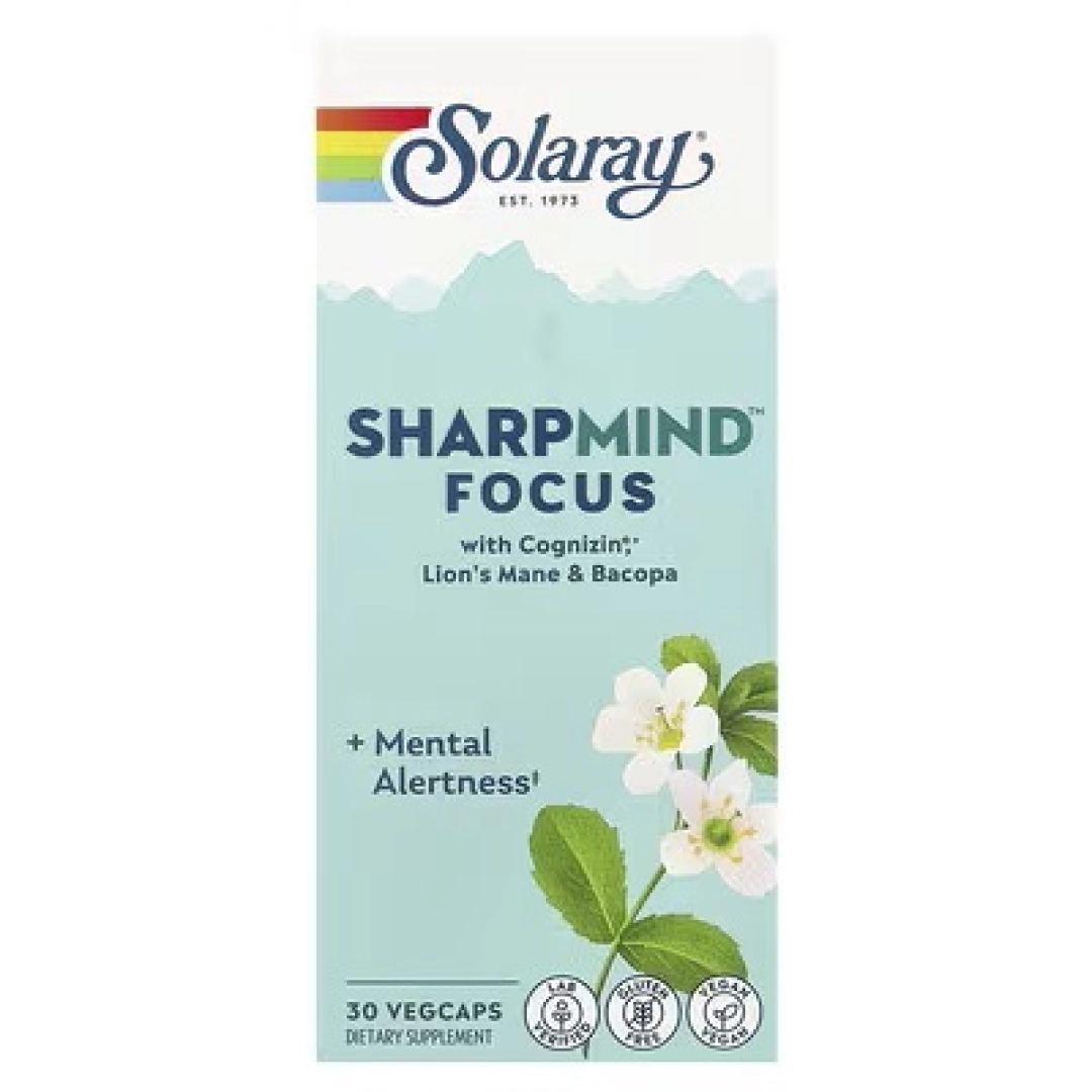 Solaray, SharpMind™ Focus, 30 o'simlik kapsulasi (49967)
