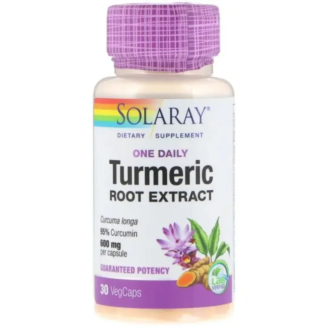 Solaray Kurkum (Turmeric), ekstrakti, 600 mg, 30 kapsula (13747)