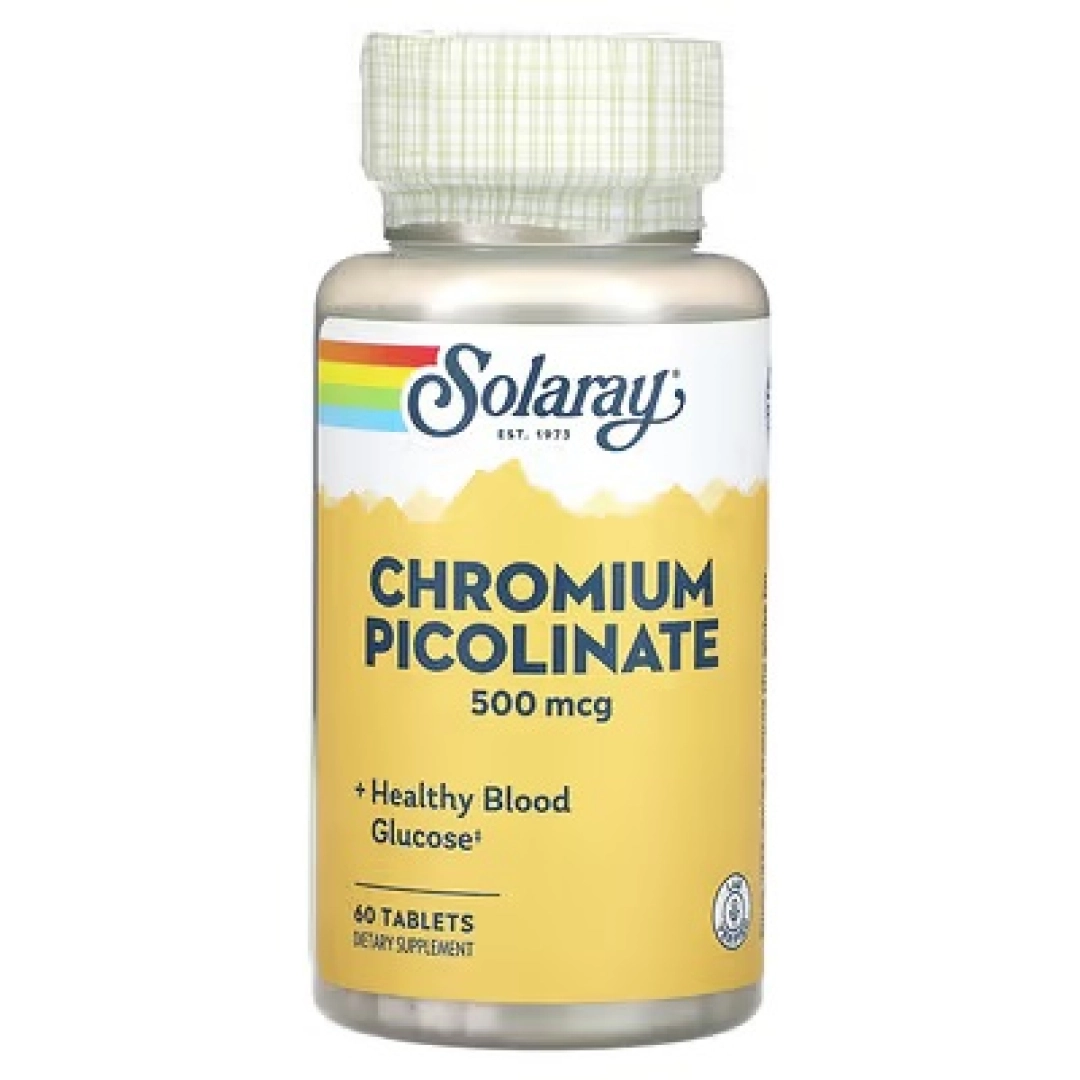 Solaray, Pikolinat xroma, 500 mkg, 60 tabletka (45895)