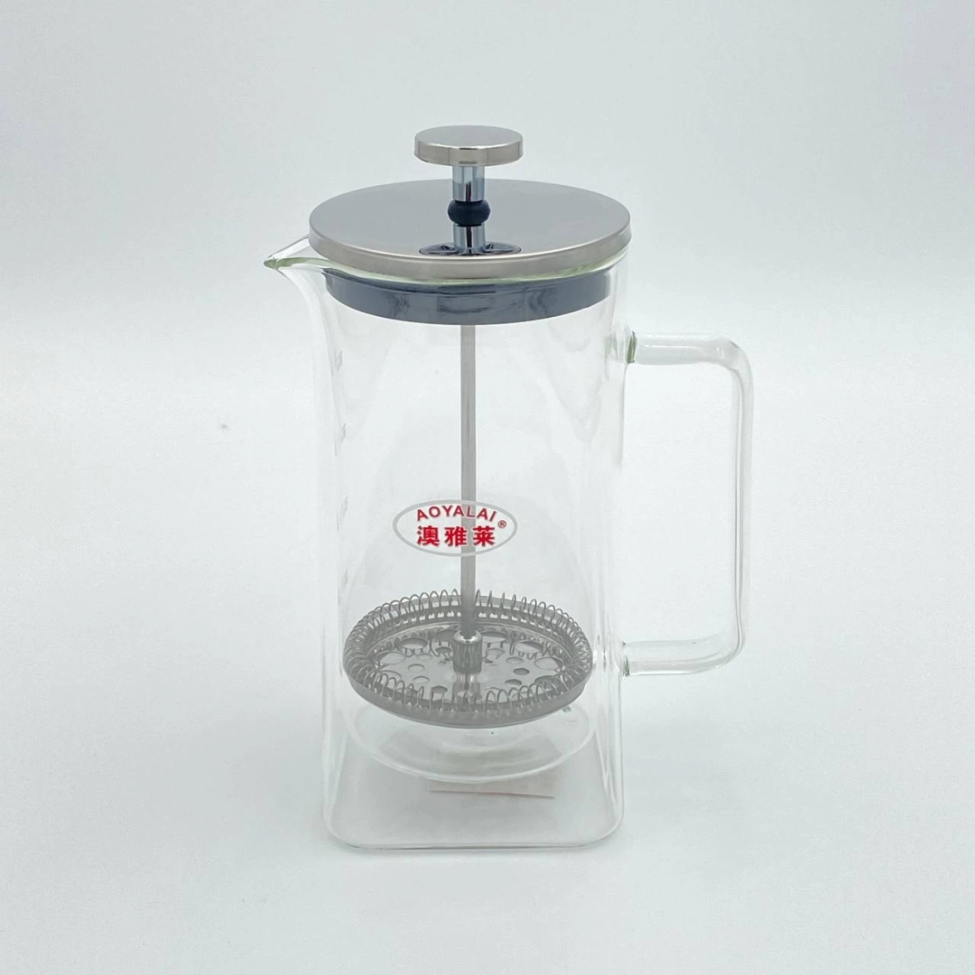 Aoyalai Trendy MY-938 Kofe va choy uchun pressli choynak 600 ml shaffof
