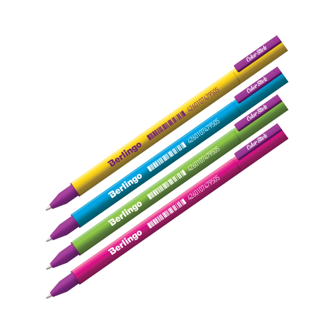 Berlingo "Color Stick" gel ruchkasi, qora, 0,5 mm, korpus assorti (1 dona)